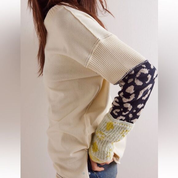 Free People We the Free Tiger Style Cuff Top Tea Combo NWOT - Picture 3 of 6